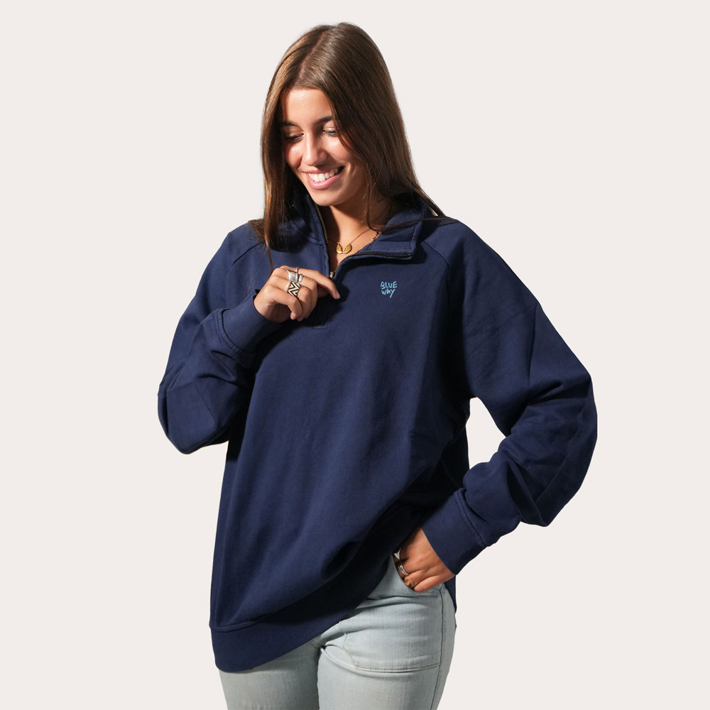 Sudadera surf marino frontal bluewhy